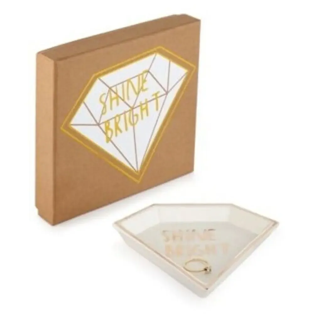 Celebrate Shop Shine Bright Diamond Catch-All Dish White